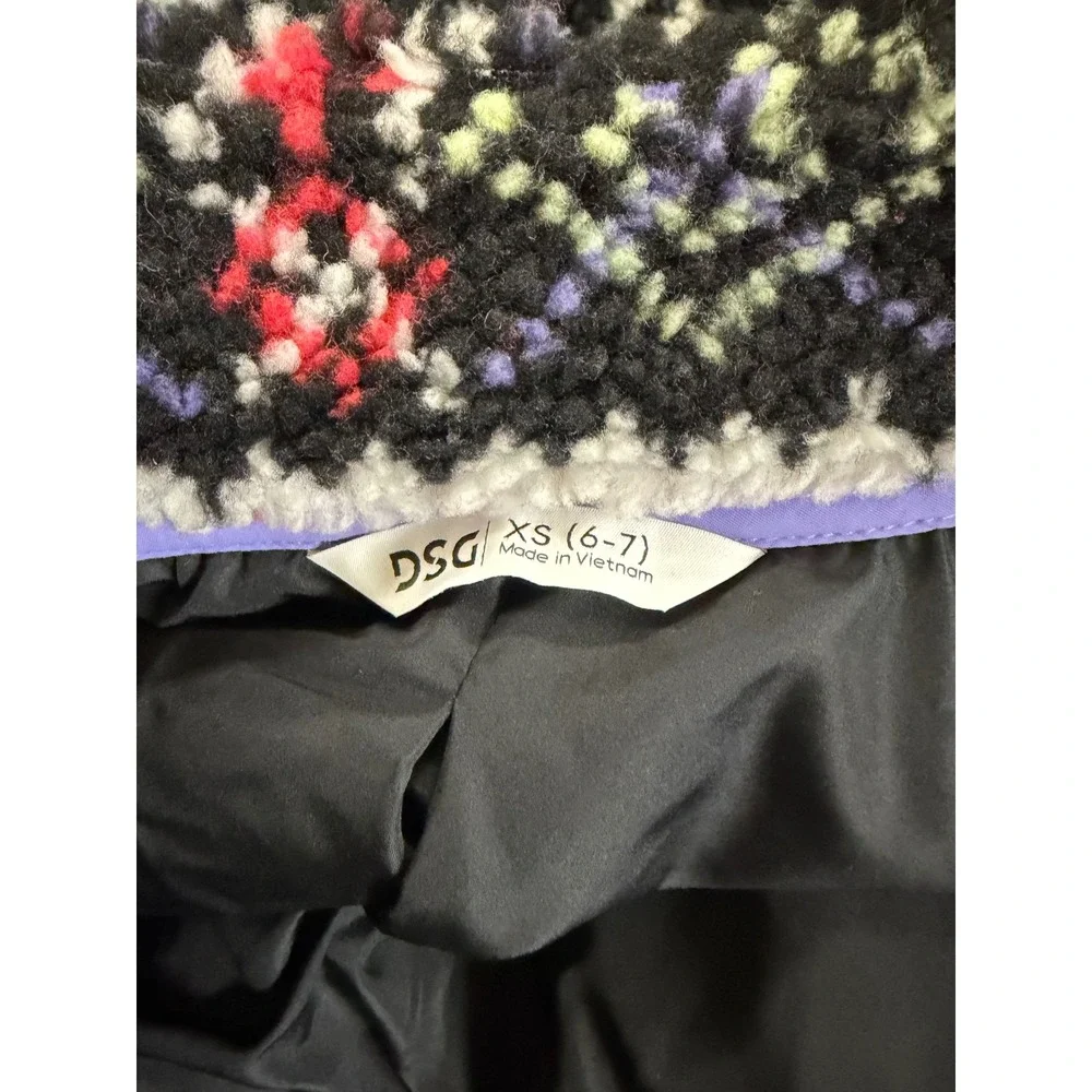 DSG Girls Cozy Fleece Full Zip Jacket Funky Fair‎ Isle XS 6-7 CKP6869CN NWT